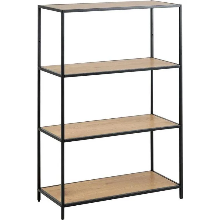 Actona 'SEAFORD' Bücherregal Wildeichenholz Optik Metall schwarz