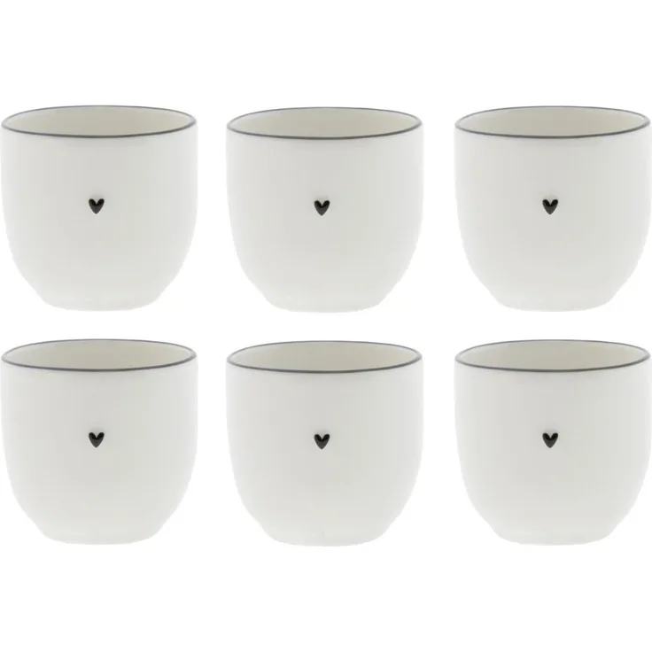 Bastion Collections Tasse Schwarzes Herz, Spülmaschinengeeignet
