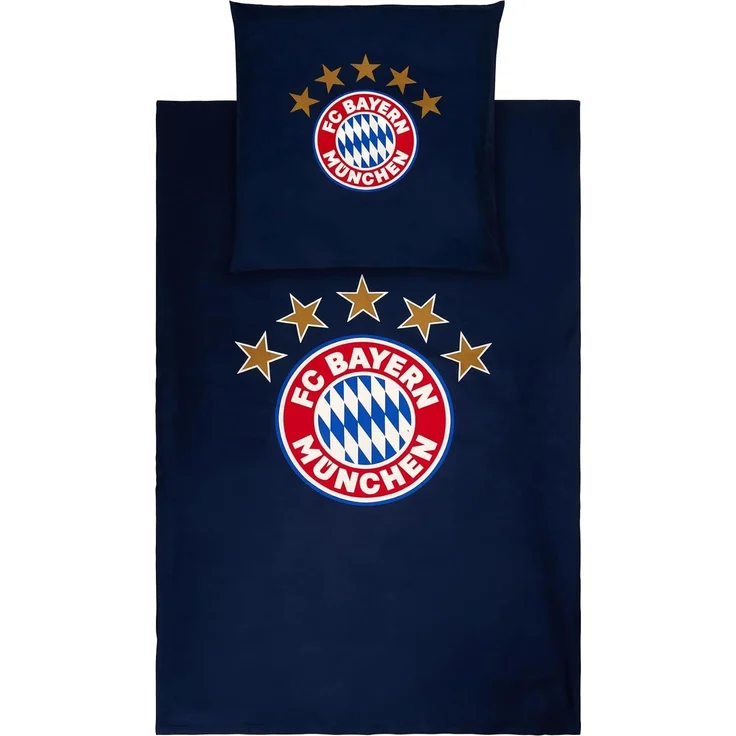FC Bayern München Bettwäsche FC Bayern München Bettwäsche Glow in The dark I 135x200 I Navy, Baumwolle, Leuchtet im Dunkeln – Bild 3