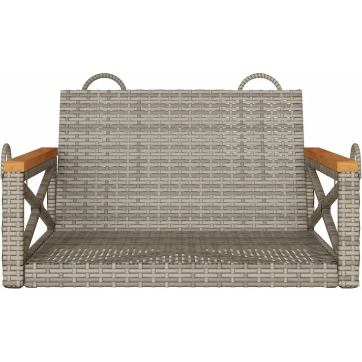 vidaXL Hängesessel Grau 63x62x40 cm Poly Rattan 368171 – Bild 4