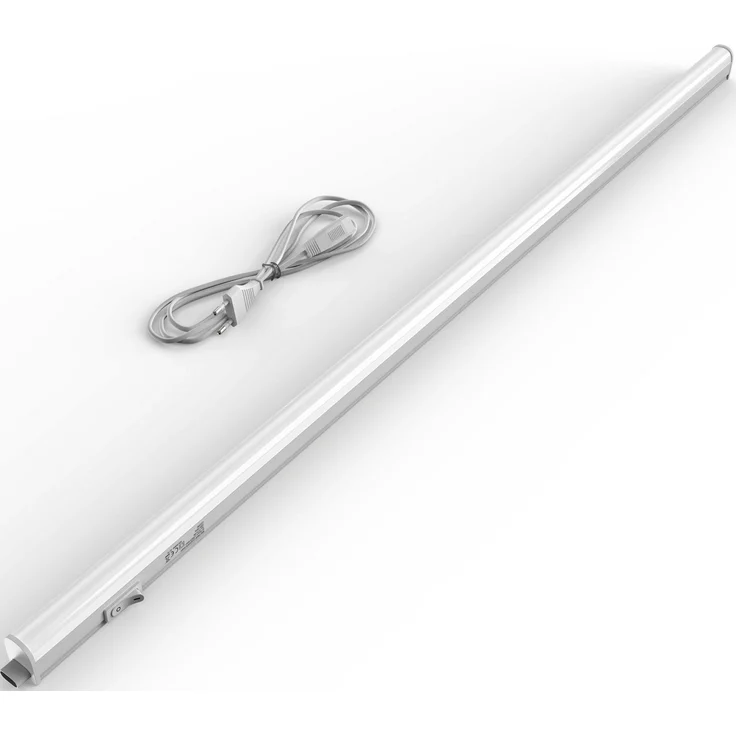 BRILONER - LED Leiste mit Ein/Aus-Schalter, neutralweiße Lichtfarbe, inkl. Steckerkabel, Unterbauleuchte Küche, LED Lichtleiste Küche, Schrankbeleuchtung, Küchenlampe, Lampe, 87,3x2,2x3 cm, Weiß – Bild 4