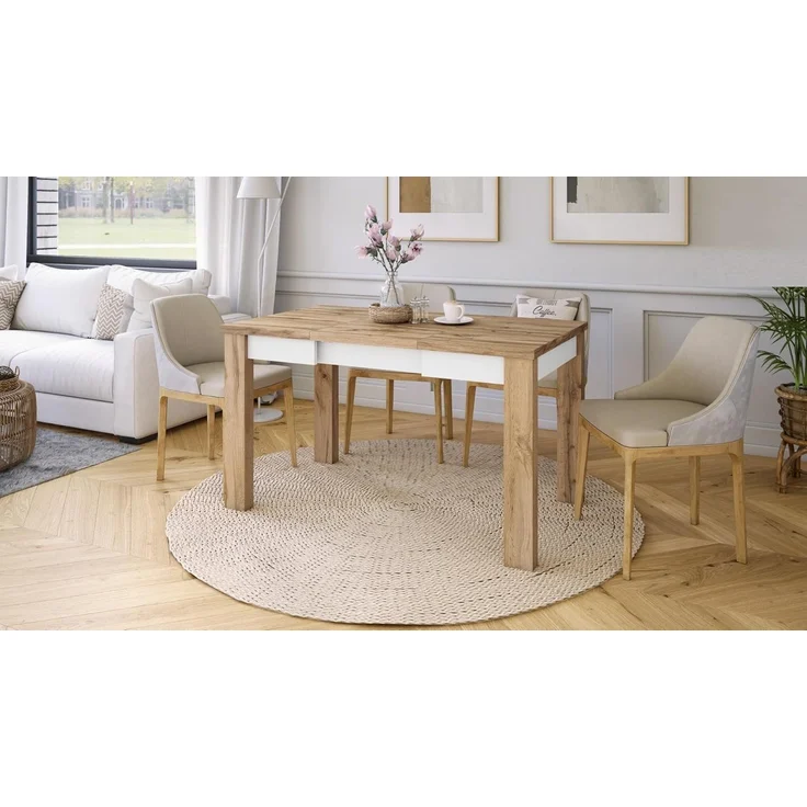 designimpex Esstisch Design Fonte Tisch ausziehbar 85 bis 130 cm