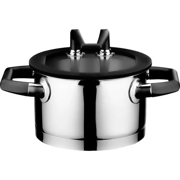 Elo Premium Topf-Set Rondello, Edelstahl 18/10, Edelstahl 18/8 (Set, 7-tlg, je 1 Fleischtopf Ø 16/20/24 cm, 1x Stieltopf Ø 16 cm), mit integriertem Öl-Dosiersystem, Induktion – Bild 2