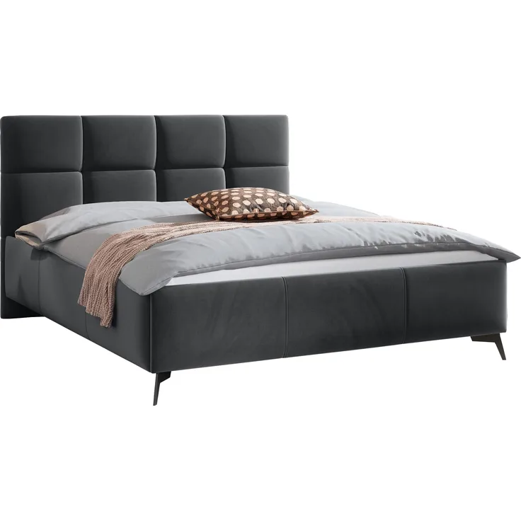 Polsterbett Signese, Grau, 180x200 cm