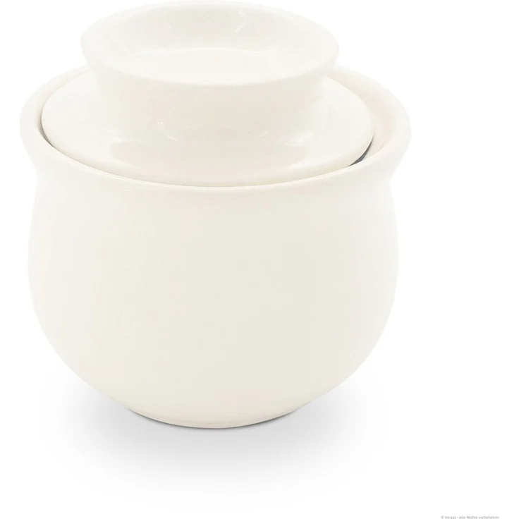 Bunzlauer Keramik Butterdose Bunzlauer Keramik Butterdose mit Wasserkühlung für 175g Butter Creme, Keramik – Bild 1