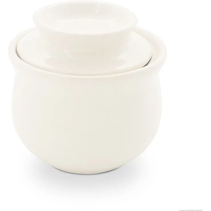 Bunzlauer Keramik Butterdose Bunzlauer Keramik Butterdose mit Wasserkühlung für 175g Butter Creme, Keramik