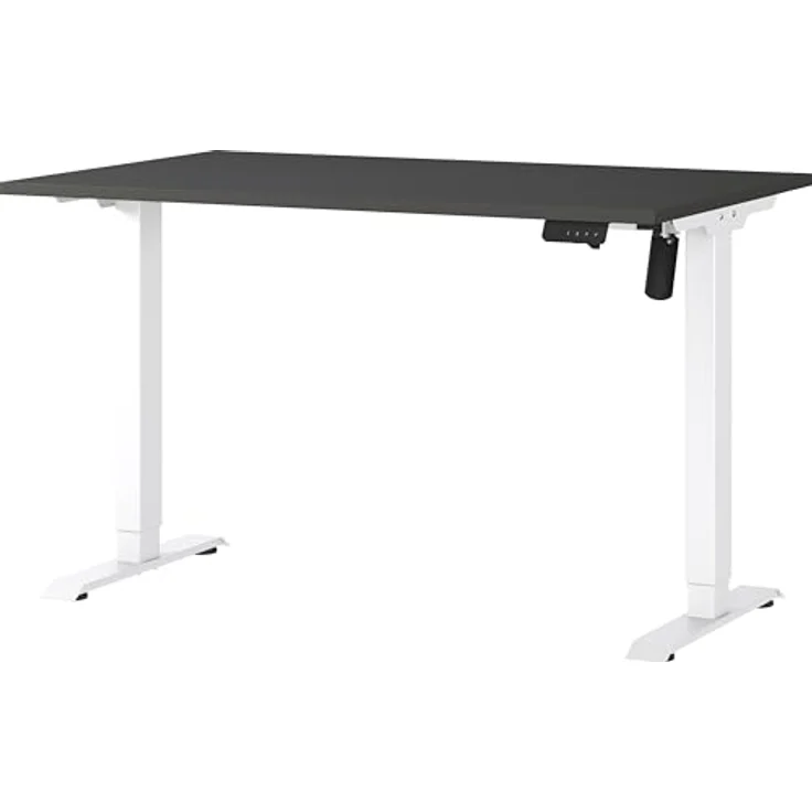 Germania Schreibtisch 8022-569, in Graphit/Weiß, elektr. höhenverstellbar, 120 x 119 x 80 cm (BxHxT) – Bild 2
