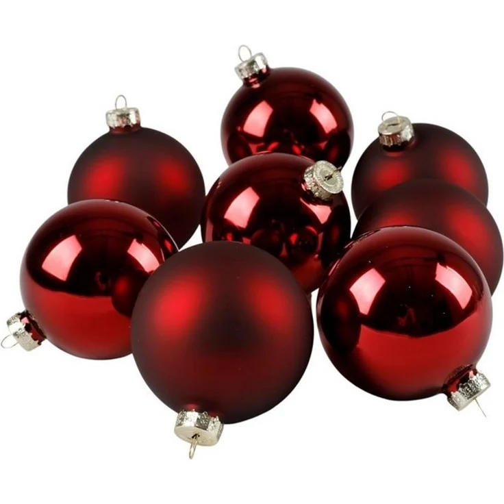 Weihnachtsbaumkugeln 12er-Set rot Christbaumkugel Baumschmuck 3cm Weihnachtsdeko – Bild 2