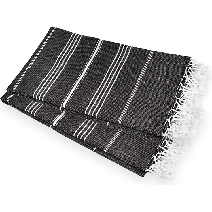 Turquoise Home 2er Pack Pestemal Küchetuch Handtuch 50x90cm Putztuch Schwarz