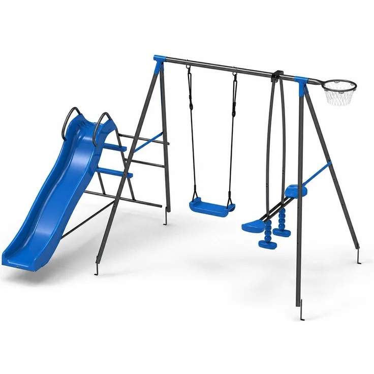 Kinderspielplatz aus Metall |Schaukel, Rutsche, Basketball #4542 – Bild 3