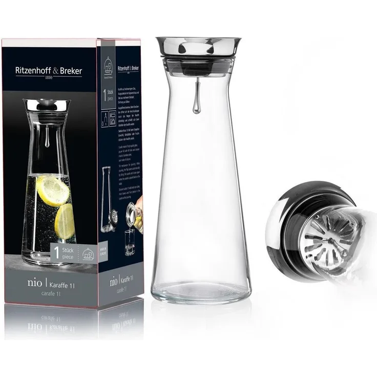 Ritzenhoff & Breker Karaffe Karaffe Nio 1 Liter mit Deckel