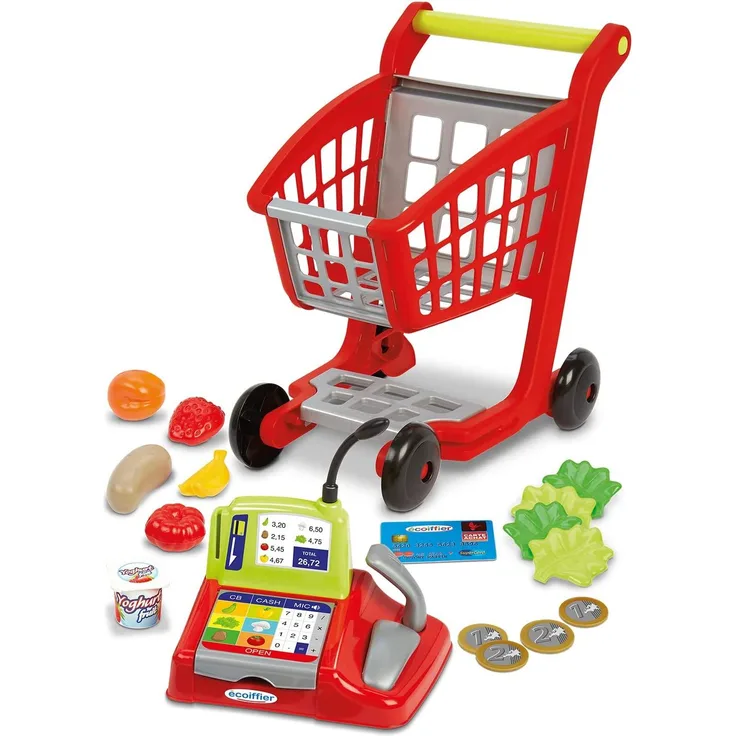 Ecoiffier 1219 Einkaufstrolley + Rekorder