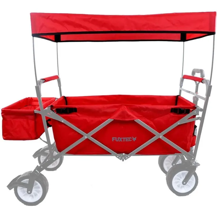 Stoff Bezug Bollerwagen komplett in Rot JW76C