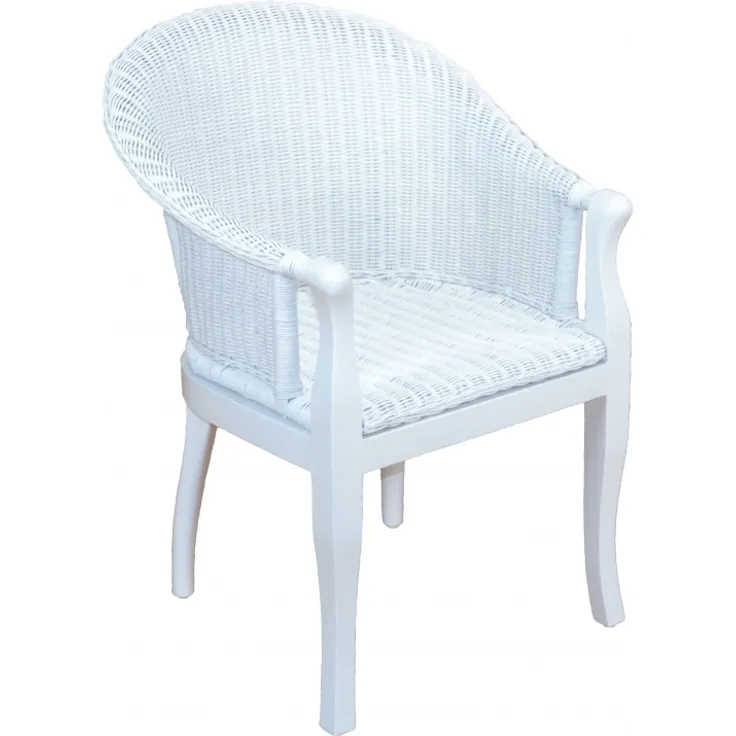 Rattan-Sessel "Berta" weiß