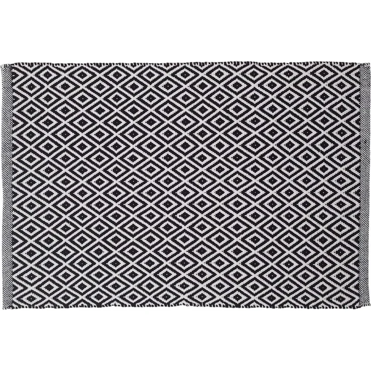 Sealskin Badematte Trellis Baumwolle 60x90 cm Schwarz und Weiß 436894 – Bild 2