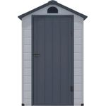 Vente-unique - CESIO Gartenhaus Harz GrauGrau - B 92 cm x H 168 cm x L 120 cm