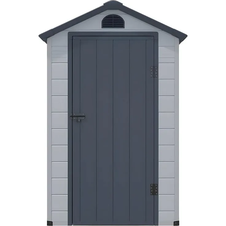 Vente-unique - CESIO Gartenhaus Harz GrauGrau - B 92 cm x H 168 cm x L 120 cm