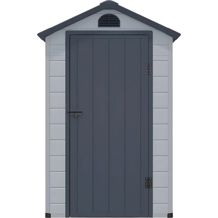 Vente-unique - CESIO Gartenhaus Harz GrauGrau - B 92 cm x H 168 cm x L 120 cm – Bild 1