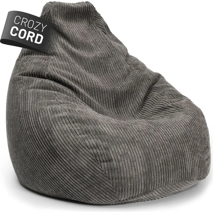Lumaland Sitzsack GIANT Cord Sitzsack Stabile Lehne ideal fürs Gaming, verdeckter Reißverschluss, trendig & Gemütlichkeit vereint – Bild 1
