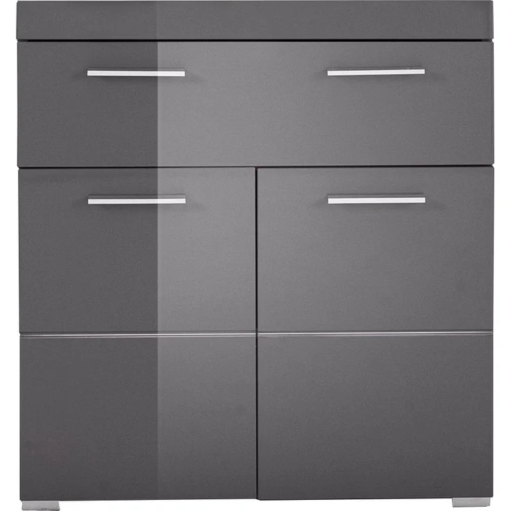Badmöbel Kommode Amanda Hochglanz grau 73 x 79 cm – Bild 1