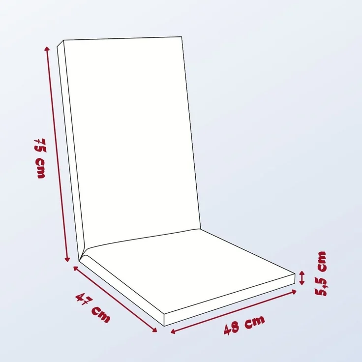 Sun Garden Avantgarde Hochlehner-Auflage Beige 122 x 48 x 5 cm – Bild 2