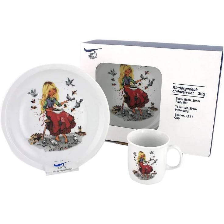 Triptis Kindergeschirr-Set Triptis Aschenputtel Kinderset 3tlg, 1 Personen, Porzellan