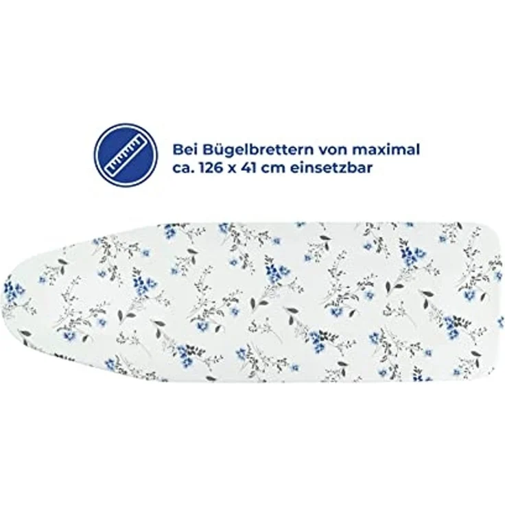 Maximex Bügelbrettbezug Keramik M Floral, bis 126 x 41 cm einsetzbar – Bild 2