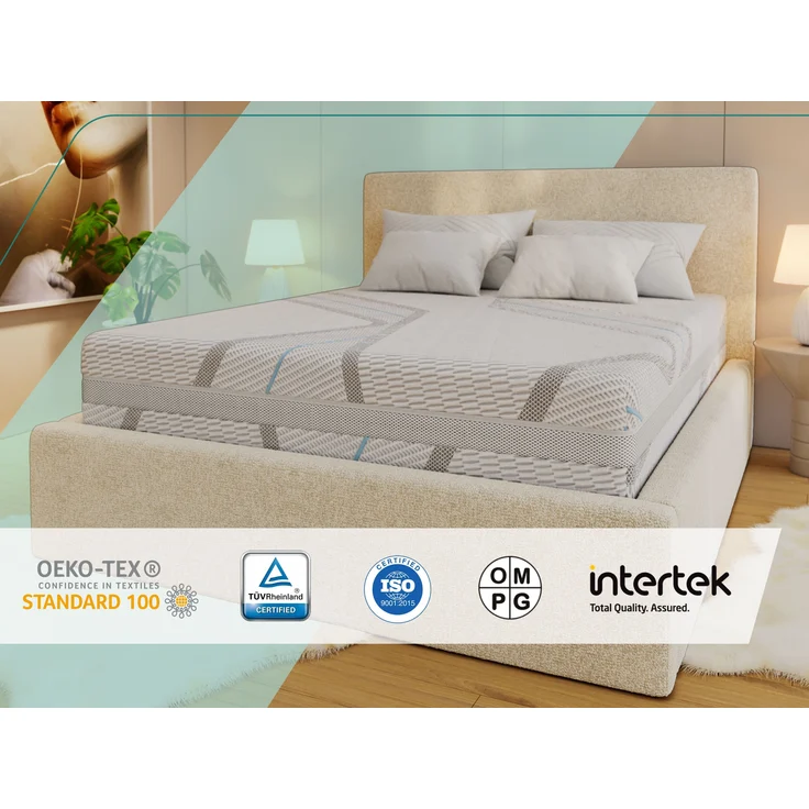 Taschenfederkernmatratze H3 – 7 Zonen Rollmatratze, abnehmbarer waschbarer Bezug, für Allergiker geeignet, Latex - 180 x 200 cm - TENE - LUX – Bild 6
