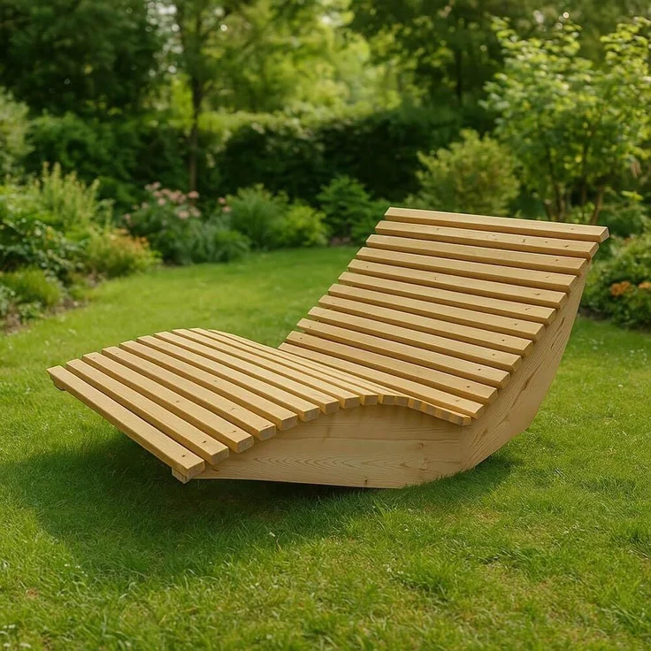 HOME DELUXE Wellenholzliege WOLGA - 120 cm – Bild 2