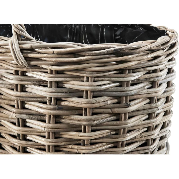 Kobolo Pflanzkübel Pflanzkorb SELINA Rattan mit Folie ausgeschlagen (1 Stück) – Bild 5