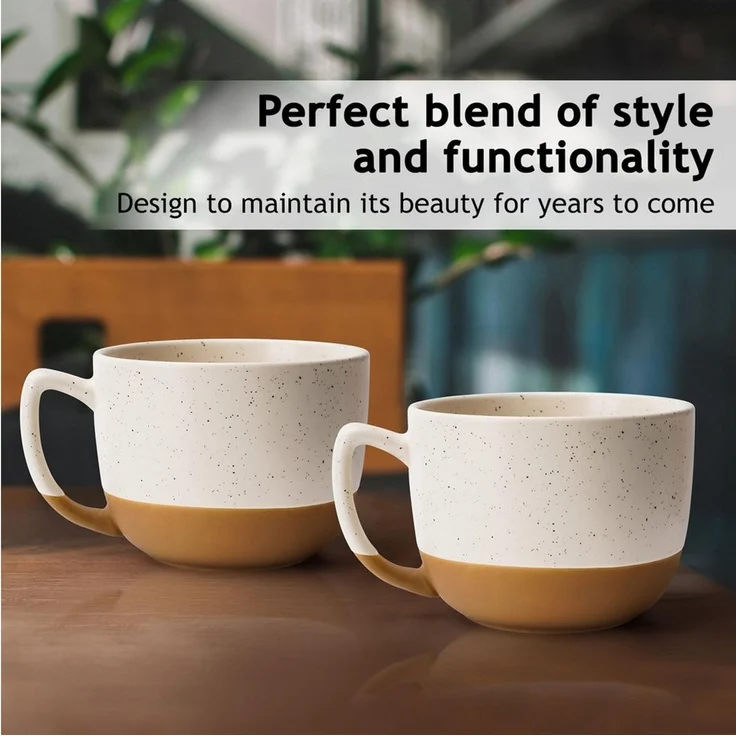 MiaMio Tasse Kaffeetassen Set Aura Kollektion (4 x 450 ml), 4-tlg. – Bild 4