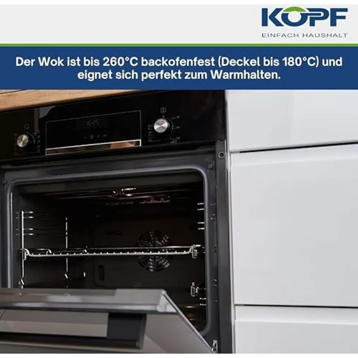 Kopf Wok Mai-Lu, Aluminiumguss, Ø 36 cm, Induktion, Antihaftbeschichtung, inkl. Glasdeckel & Zubehör – Bild 7