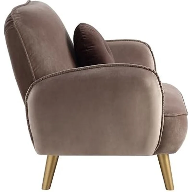 ATLANTIC home collection Sessel Ben, mit Welleunterfederung, inkl. Dekokissen und goldene Massivholzfüße – Bild 4