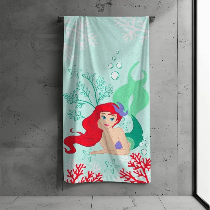 MTOnlinehandel Badetuch Arielle Meerjungfrau 70x140 cm, 100% Baumwolle (1-St), Strandtuch Disney's Mermaid Prinzessin – Bild 5