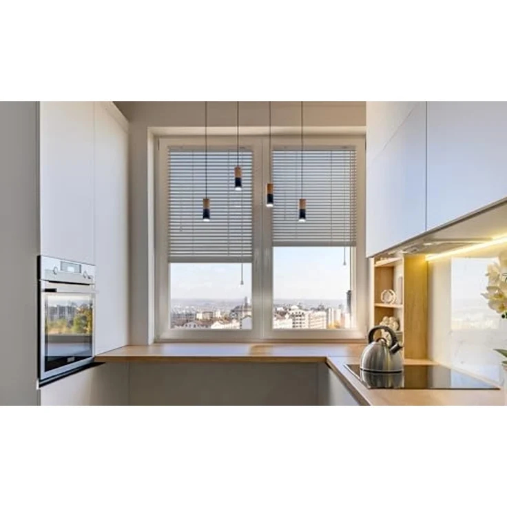 Sonello Jalousie Klemmfix ohne u. mit Bohren 30cm x 100cm Silber Aluminium Jalousette, Klemmfix, Inkl. Halterung für Decken- u. Wandmontage Alu Jalousie Fenster u. Tür, Blickdicht freihängend – Bild 3