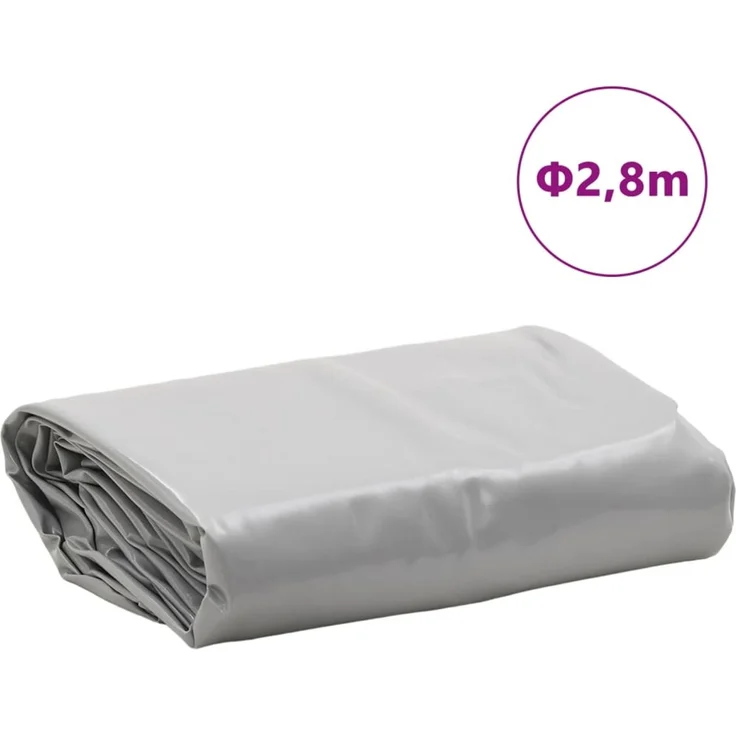 vidaXL Abdeckplane Grau Ø 2,8 m 650 g/m² 156207 – Bild 8