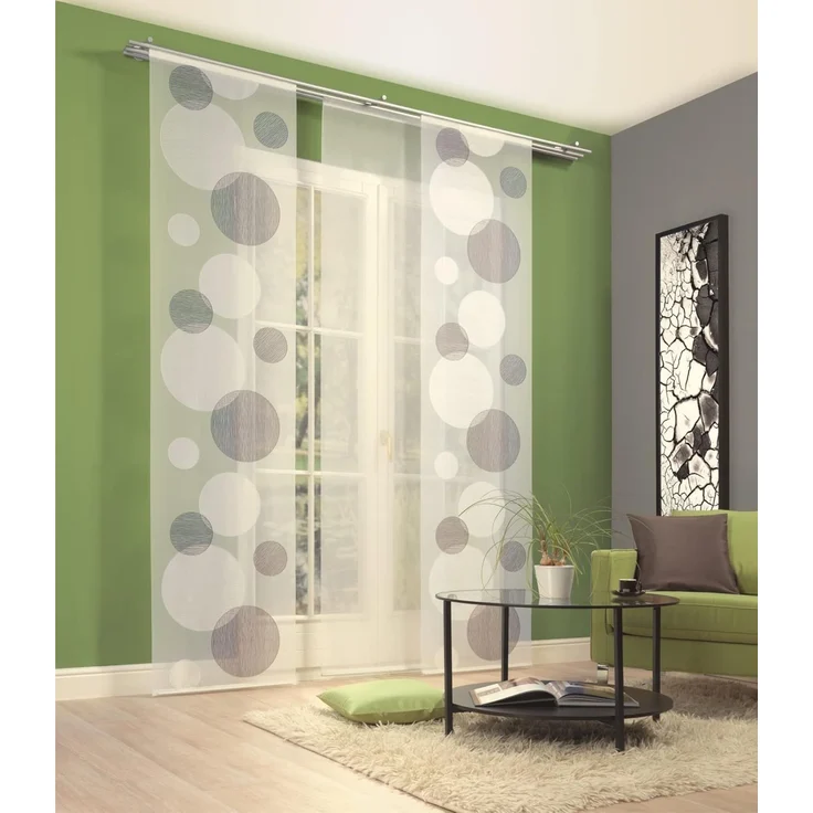 HOME WOHNIDEEN Schiebegardine Tira (1 St), Klettschiene, transparent, Scherli, HxB: 245x60 – Bild 5