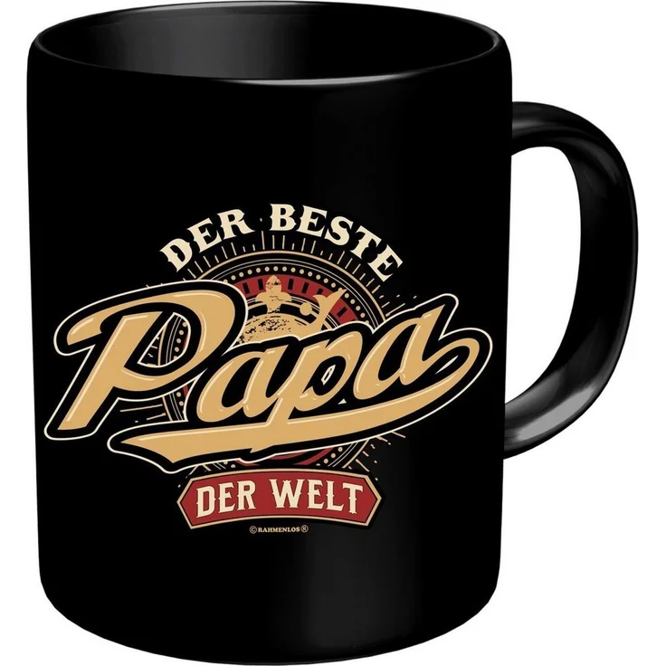 RAHMENLOS® Tasse Kaffeebecher für den besten Papa der Welt - Im Geschenkkarton, Keramik – Bild 4