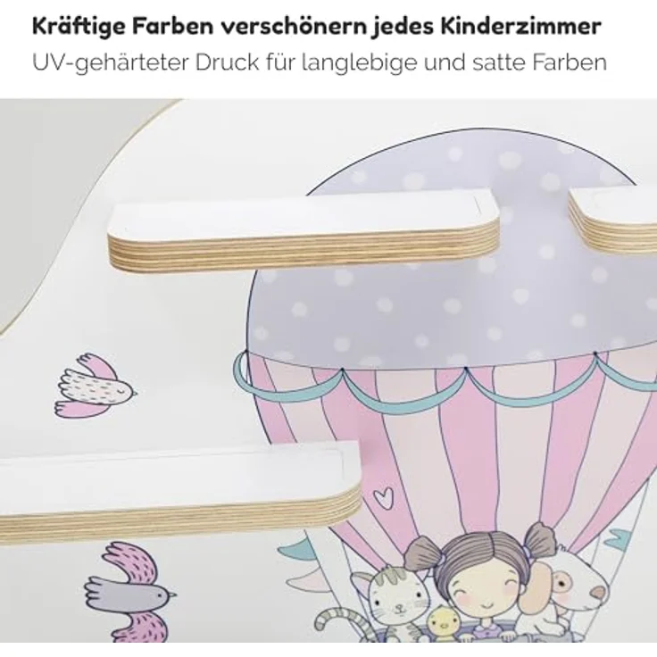 stadtecken Holzregal für Musikbox I passend für die Toniebox und ca. 35 Tonies I Perfekte Aufbewahrung im Kinderzimmer I zum Aufstellen oder Aufhängen (Oben) – Bild 6