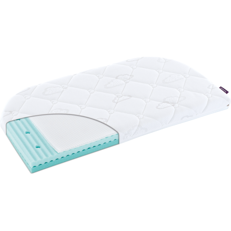 Träumeland Beistellbett Matratze AIR groß 50 x 88 x 7 cm, 2 abgerundete Ecken