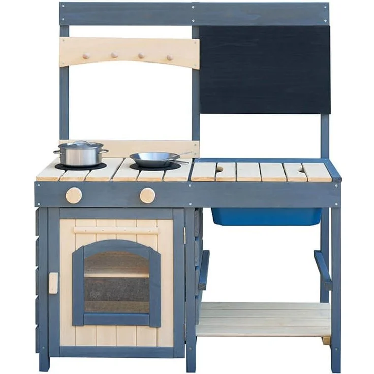 HOME DELUXE Matschküche aus Holz MUDINO - Grau – Bild 2