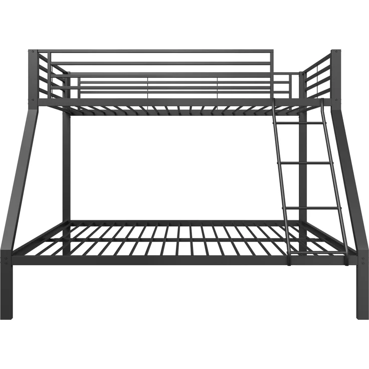 Etagenbett 90/140x200 cm aus Metall in Schwarz mit flexibel montierbarer Leiter – Ohne Matratze – Bild 10