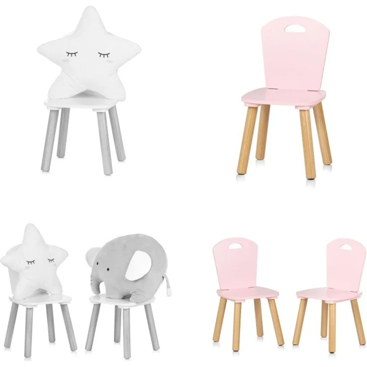 Chipolino Kinder Tischset Holztisch, 2 Holzstühle, Kindersitzgruppe, 3-teilig pink – Bild 5