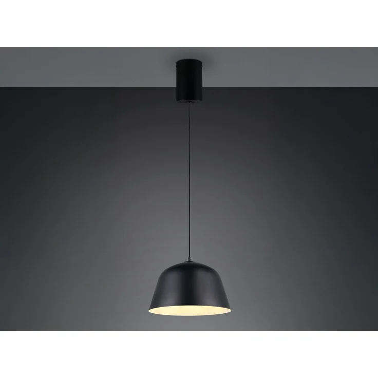 Pendelleuchte TOVA 1-flammig aus Metall höhenverstellbar in Schwarz, Ø 30cm – Bild 3