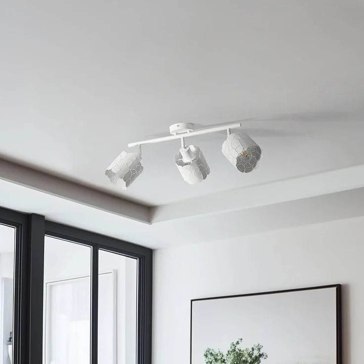 Lindby Deckenstrahler Aralena, Metall, Weiß IP20, 3x15 W LED – Bild 4