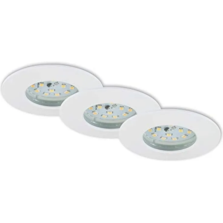 Briloner 3er Set LED Einbauleuchten Attach weiß Ø 7,5 cm dimmbar in Stufen
