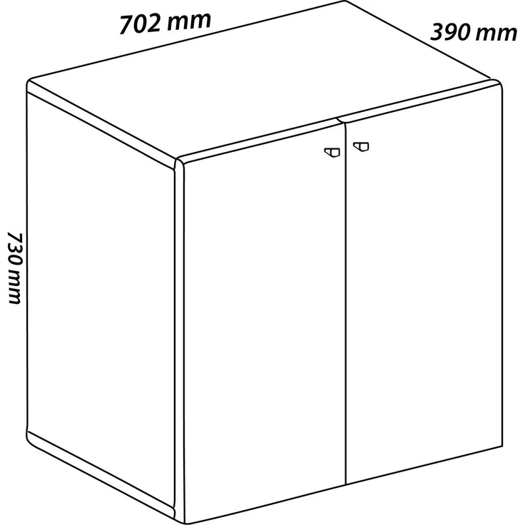 VCM Büroschrank Lona 919443 Anthrazit / Honig-Eiche B. 70 x H. 74 x T. 40 cm – Bild 3