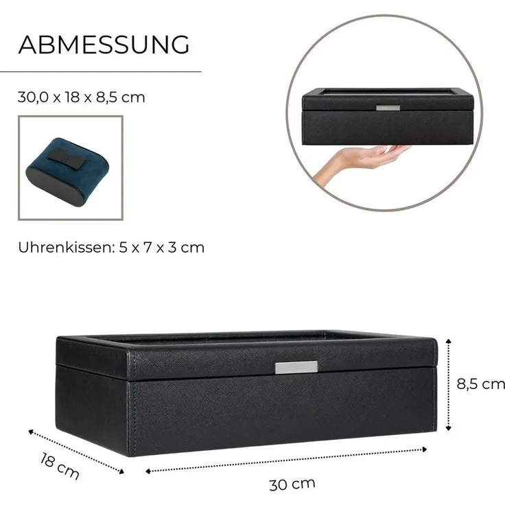 Friedrich23 Uhrenbox Bond Cross Grain für 10 Uhren