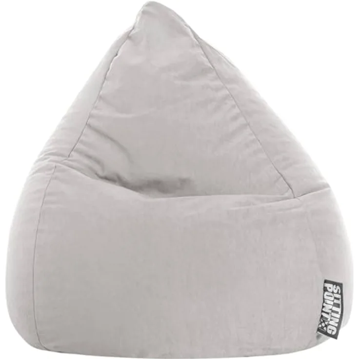 Sitting Point Sitzsack Easy L, grau, kompakter Outdoor-Sitzsack mit individueller Anpassung und leichtem Transport.
