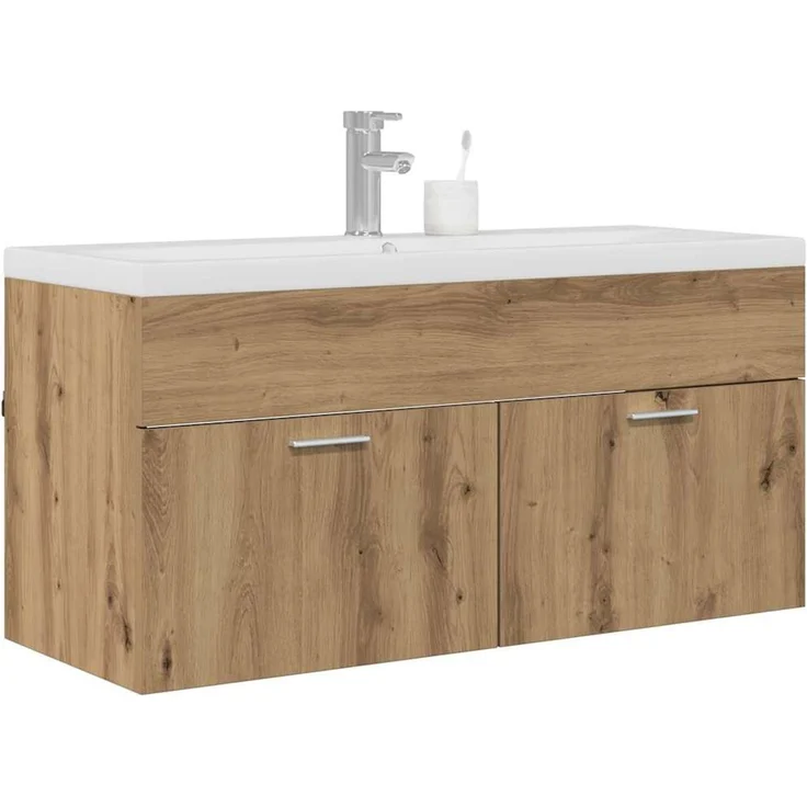 vidaXL Badezimmerschrank Artisan-Eiche 100 x 38,5 x 46 cm 3415905 – Bild 3